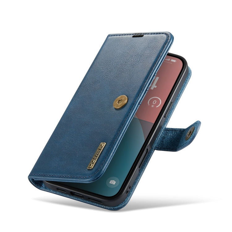 For iPhone 16 DG.MING Crazy Horse Texture Detachable Magnetic Leather Phone Case(Blue) - iPhone 16 Cases by DG.MING | Online Shopping South Africa | PMC Jewellery | Buy Now Pay Later Mobicred