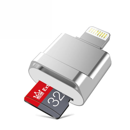 MicroDrive 8pin To TF Card Adapter Mini iPhone & iPad TF Card Reader, Capacity:128GB(Silver) -  by MICRODRIVE | Online Shopping South Africa | PMC Jewellery | Buy Now Pay Later Mobicred