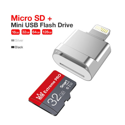 MicroDrive 8pin To TF Card Adapter Mini iPhone & iPad TF Card Reader, Capacity:128GB(Silver) -  by MICRODRIVE | Online Shopping South Africa | PMC Jewellery | Buy Now Pay Later Mobicred