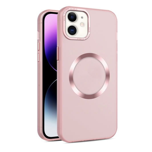 For iPhone 11 CD Texture MagSafe Frosted Translucent Phone Case(Pink) - iPhone 11 Cases by PMC Jewellery | Online Shopping South Africa | PMC Jewellery