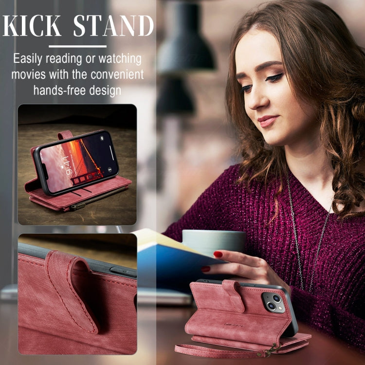For iPhone 15 CaseMe C30 Multifunctional Leather Phone Case(Red) - free shipping - PMC TechLife - Order now!