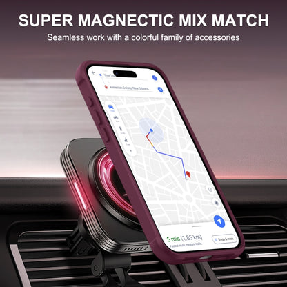 For iPhone 15 Pro MagSafe Magnetic Phone Case(Wine Red) - iPhone 15 Pro Cases by PMC Jewellery | Online Shopping South Africa | PMC Jewellery