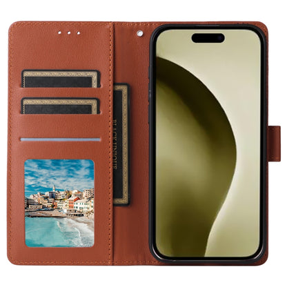 For iPhone 16 Pro Max Multifunctional Horizontal Flip Leather Phone Case with Three Card Slots(Brown) - iPhone 16 Pro Max Cases by PMC Jewellery | Online Shopping South Africa | PMC Jewellery | Buy Now Pay Later Mobicred