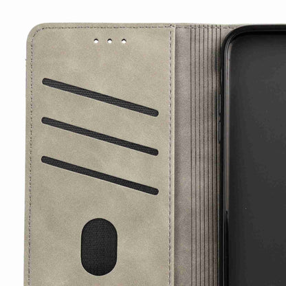 For iPhone 16 Pro Max Skin Feel Splicing Leather Phone Case(Grey) - iPhone 16 Pro Max Cases by PMC Jewellery | Online Shopping South Africa | PMC Jewellery | Buy Now Pay Later Mobicred