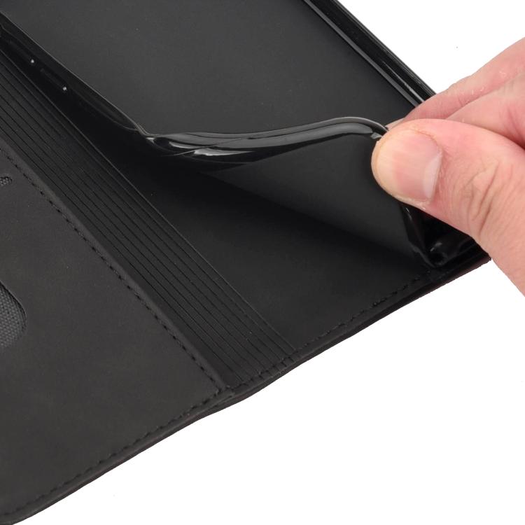 For iPhone 16e Skin Feel Splicing Leather Phone Case(Black) - iPhone 16e Cases by PMC TechLife | Online Shopping South Africa | PMC TechLife | Buy Now Pay Later Mobicred