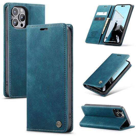 For iPhone 15 Pro Max CaseMe 013 Multifunctional Horizontal Flip Leather Phone Case(Blue) - iPhone 15 Pro Max Cases by CaseMe | Online Shopping South Africa | PMC Jewellery | Buy Now Pay Later Mobicred