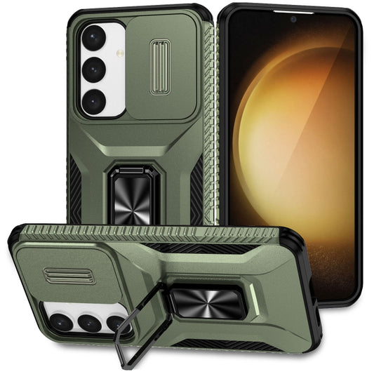 For Samsung Galaxy S24+ 5G / S25+ 5G Sliding Camshield Holder Phone Case(Alpine Green) - Galaxy S24+ 5G Cases by PMC Jewellery | Online Shopping South Africa | PMC Jewellery | Buy Now Pay Later Mobicred