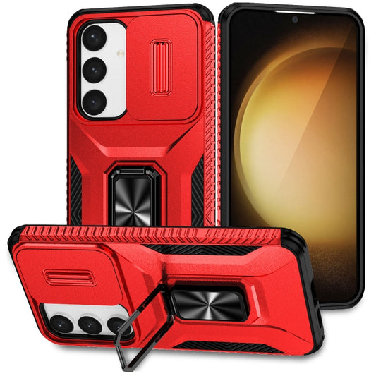 For Samsung Galaxy S24+ 5G / S25+ 5G Sliding Camshield Holder Phone Case(Red) - Galaxy S24+ 5G Cases by PMC Jewellery | Online Shopping South Africa | PMC Jewellery | Buy Now Pay Later Mobicred