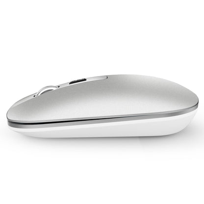 HXSJ M50 2.4GHZ 800,1200,1600dpi Three Gear Adjustment Dual-mode Wireless Mouse USB + Bluetooth 5.1 Rechargeable(Silver) - Wireless Mice by HXSJ | Online Shopping South Africa | PMC Jewellery | Buy Now Pay Later Mobicred