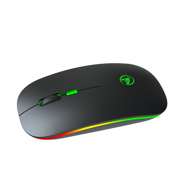 HXSJ T18 2.4GHZ 1600dpi Dual-mode Light-emitting Wireless Mouse USB + Bluetooth 5.1 Rechargeable - Wireless Mice by HXSJ | Online Shopping South Africa | PMC Jewellery | Buy Now Pay Later Mobicred