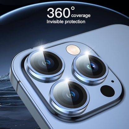 For iPhone 15 TOTU PG-1 Golden Shield Series Metal Frame Lens Protector(Blue) - Lens & Accessories by TOTUDESIGN | Online Shopping South Africa | PMC Jewellery | Buy Now Pay Later Mobicred