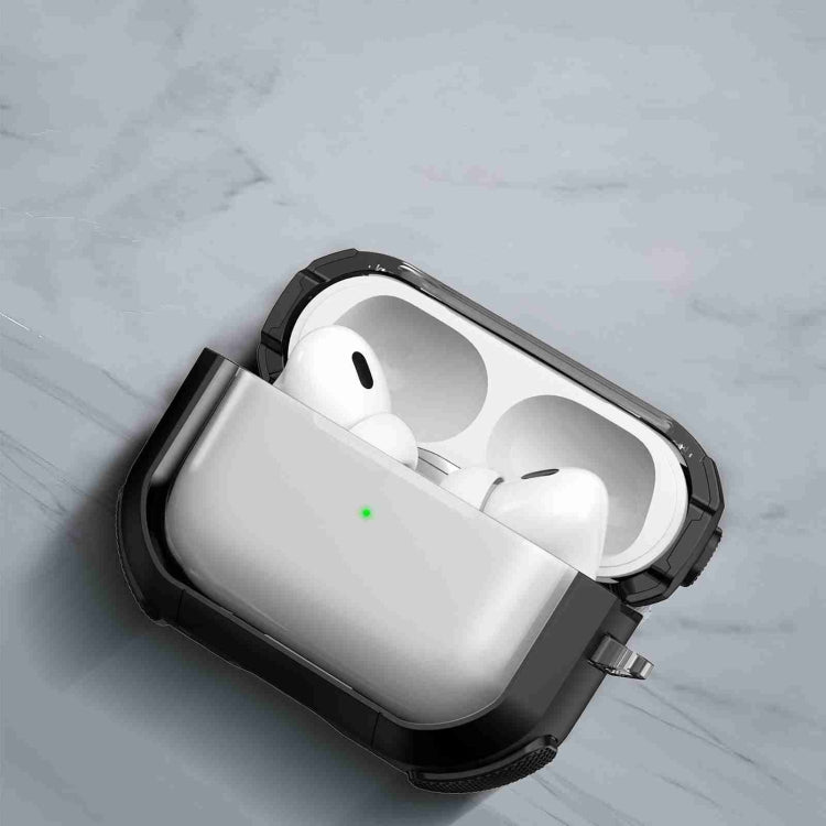 For AirPods Pro Thunder Transparent Armor Wireless Earphones Protective Case(Purple) - For AirPods Pro by PMC Jewellery | Online Shopping South Africa | PMC Jewellery | Buy Now Pay Later Mobicred