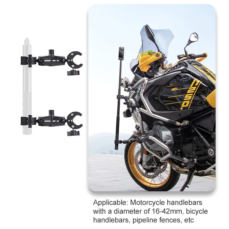 Motorcycle Dual-heads Crabs Clamps Handlebar Fixed Mount, Length:18cm - Mount & Holder by PMC Jewellery | Online Shopping South Africa | PMC Jewellery | Buy Now Pay Later Mobicred