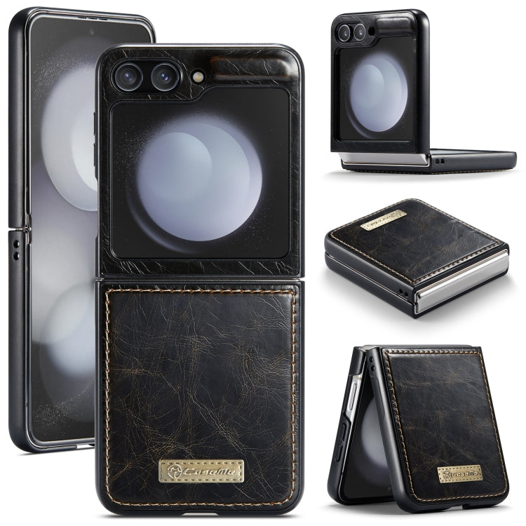 For Samsung Galaxy Z Flip5 CaseMe 003 PU + PC Business Style Crazy Horse Texture Leather Phone Case(Coffee) - Galaxy Z Flip5 Cases by CaseMe | Online Shopping South Africa | PMC Jewellery | Buy Now Pay Later Mobicred