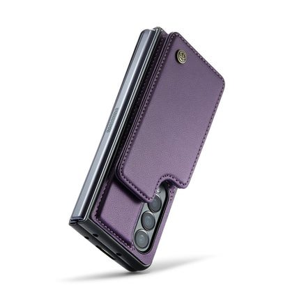 For Samsung Galaxy Z Fold4 5G CaseMe C22 PC+TPU Business Style RFID Anti-theft Leather Phone Case(Purple) - Galaxy Z Fold4 5G Cases by CaseMe | Online Shopping South Africa | PMC Jewellery | Buy Now Pay Later Mobicred