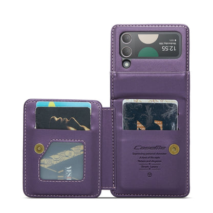 For Samsung Galaxy Z Flip4 5G CaseMe C22 PC+TPU Business Style RFID Anti-theft Leather Phone Case(Purple) - Galaxy Z Flip4 5G Cases by CaseMe | Online Shopping South Africa | PMC Jewellery | Buy Now Pay Later Mobicred