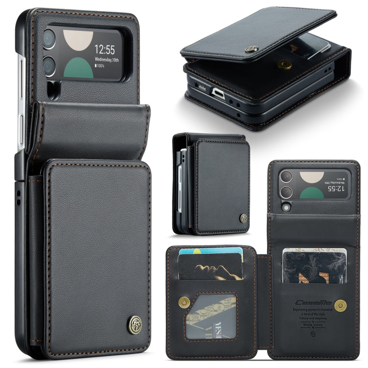 For Samsung Galaxy Z Flip3 5G CaseMe C22 PC+TPU Business Style RFID Anti-theft Leather Phone Case(Black) - Galaxy Phone Cases by CaseMe | Online Shopping South Africa | PMC Jewellery | Buy Now Pay Later Mobicred