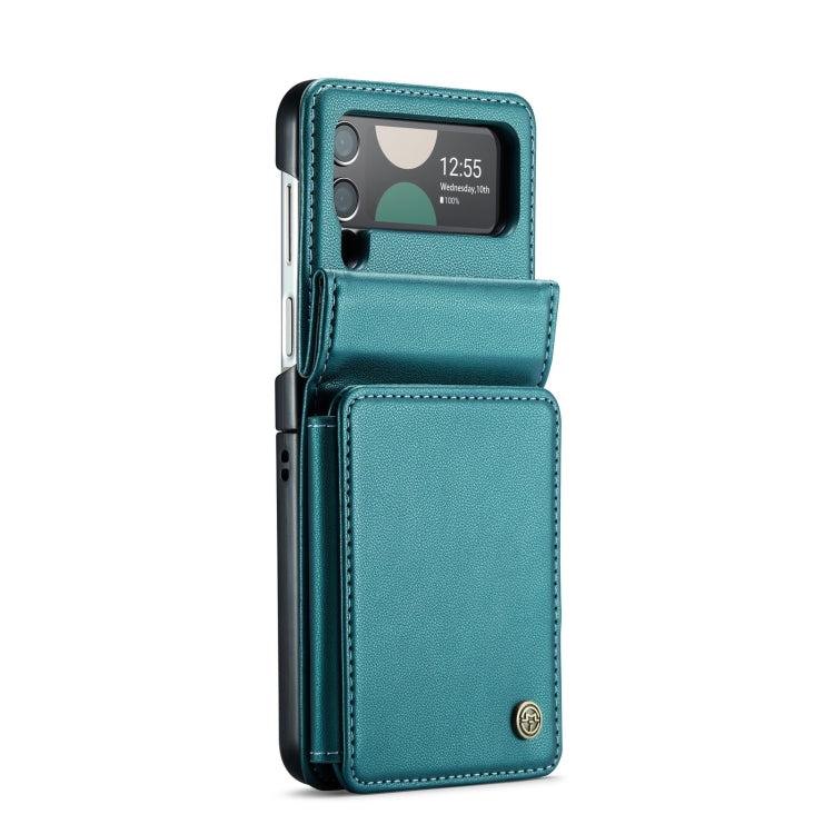 For Samsung Galaxy Z Flip3 5G CaseMe C22 PC+TPU Business Style RFID Anti-theft Leather Phone Case(Blue Green) - Galaxy Phone Cases by CaseMe | Online Shopping South Africa | PMC Jewellery | Buy Now Pay Later Mobicred