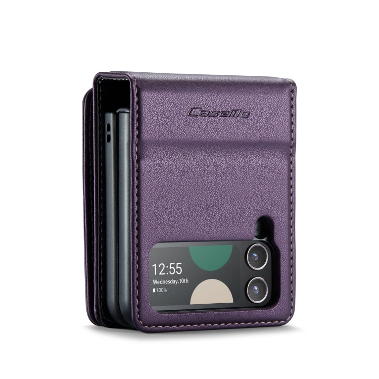 For Samsung Galaxy Z Flip3 5G CaseMe C22 PC+TPU Business Style RFID Anti-theft Leather Phone Case(Purple) - Galaxy Phone Cases by CaseMe | Online Shopping South Africa | PMC Jewellery | Buy Now Pay Later Mobicred