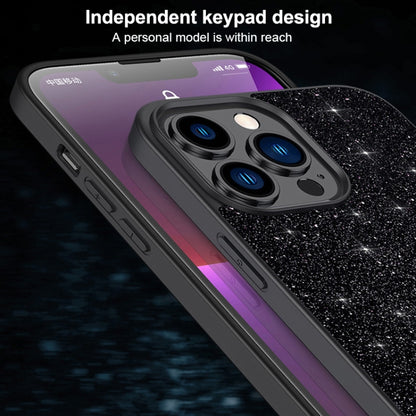 For iPhone 15 Pro Max SULADA Glittery PC Hybrid TPU Handmade Leather Phone Case(Purple) - iPhone 15 Pro Max Cases by SULADA | Online Shopping South Africa | PMC Jewellery | Buy Now Pay Later Mobicred