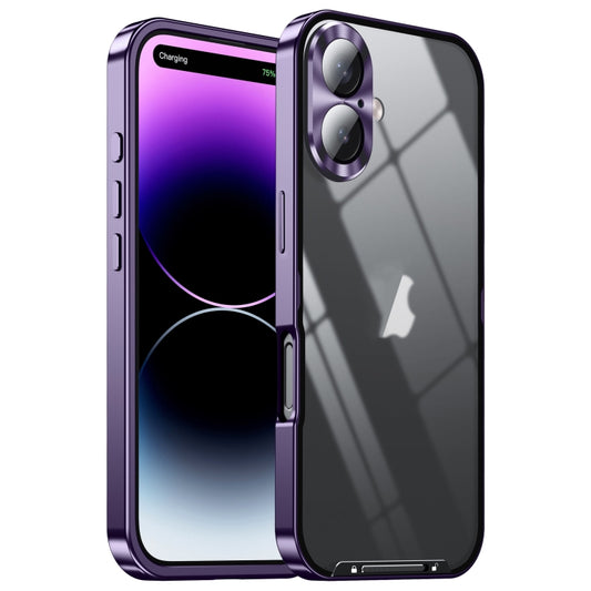 For iPhone 16 Frosted Metal Phone Case(Purple) - iPhone 16 Cases by PMC Jewellery | Online Shopping South Africa | PMC Jewellery | Buy Now Pay Later Mobicred