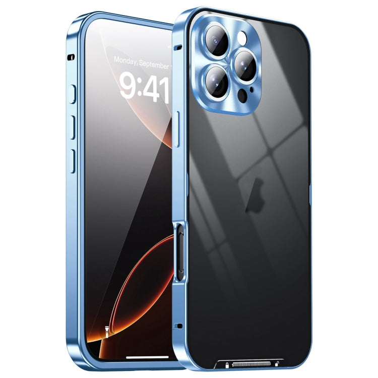 For iPhone 16 Pro Frosted Metal Phone Case(Blue) - iPhone 16 Pro Cases by PMC Jewellery | Online Shopping South Africa | PMC Jewellery | Buy Now Pay Later Mobicred