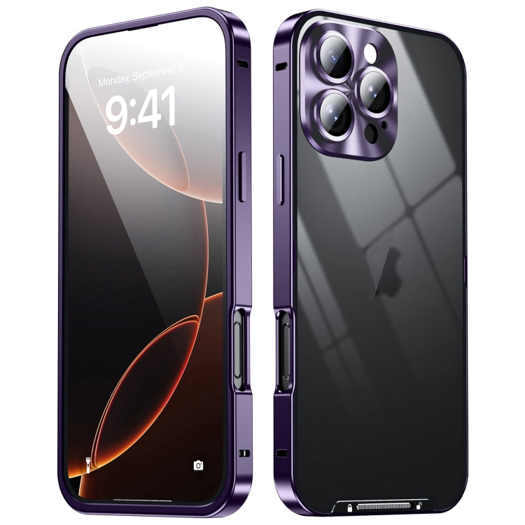 For iPhone 16 Pro Frosted Metal Phone Case(Purple) - iPhone 16 Pro Cases by PMC Jewellery | Online Shopping South Africa | PMC Jewellery | Buy Now Pay Later Mobicred