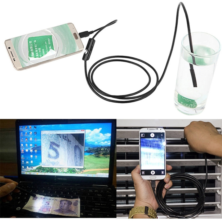 AN97 Waterproof Micro USB Endoscope Snake Tube Inspection Camera for Parts of OTG Function Android Mobile Phone, with 6 LEDs, Lens Diameter:8mm(Length: 1.5m) -  by PMC Jewellery | Online Shopping South Africa | PMC Jewellery | Buy Now Pay Later Mobicred