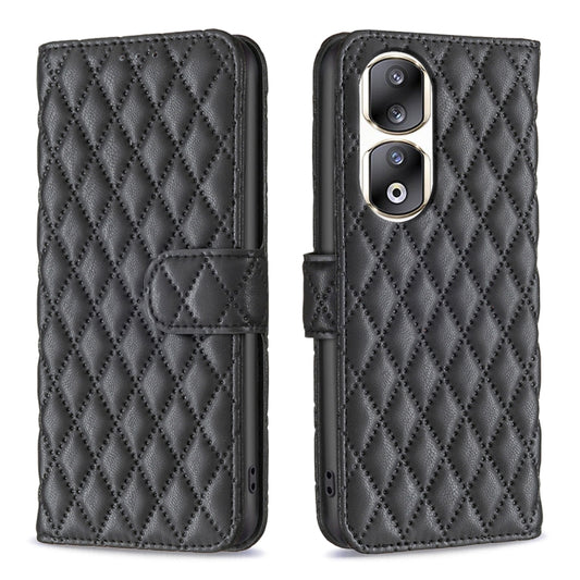 For Honor 90 Pro Diamond Lattice Wallet Flip Leather Phone Case(Black) - Honor Cases by PMC Jewellery | Online Shopping South Africa | PMC Jewellery | Buy Now Pay Later Mobicred