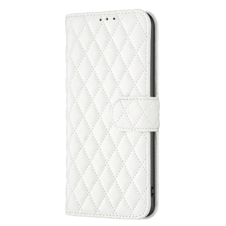 For Honor X7a Diamond Lattice Wallet Flip Leather Phone Case(White) - Honor Cases by PMC TechLife | Online Shopping South Africa | PMC TechLife | Buy Now Pay Later Mobicred