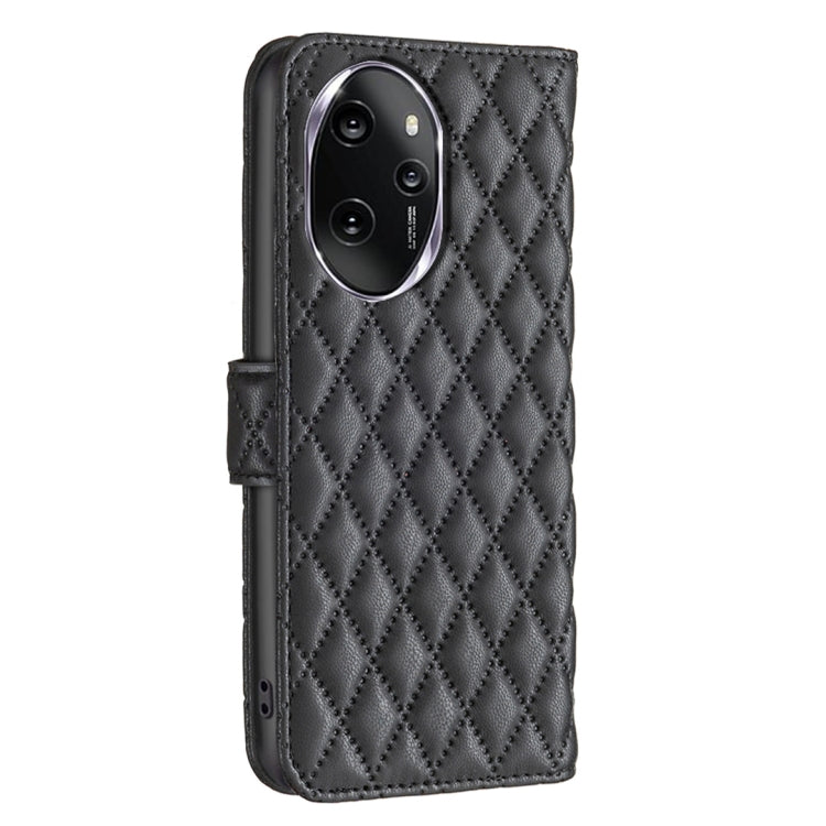 For Honor 100 Pro Diamond Lattice Wallet Flip Leather Phone Case(Black) - Honor Cases by PMC TechLife | Online Shopping South Africa | PMC TechLife | Buy Now Pay Later Mobicred