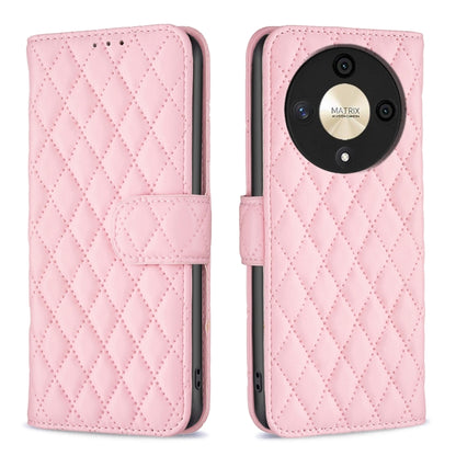 For Honor X9b/Magic6 Lite 5G Diamond Lattice Wallet Flip Leather Phone Case(Pink) - Honor Cases by PMC Jewellery | Online Shopping South Africa | PMC Jewellery | Buy Now Pay Later Mobicred