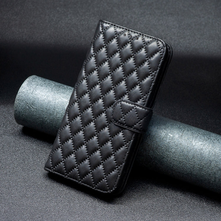 For Honor 200 Lite Global Diamond Lattice Wallet Flip Leather Phone Case(Black) - Honor Cases by PMC TechLife | Online Shopping South Africa | PMC TechLife | Buy Now Pay Later Mobicred