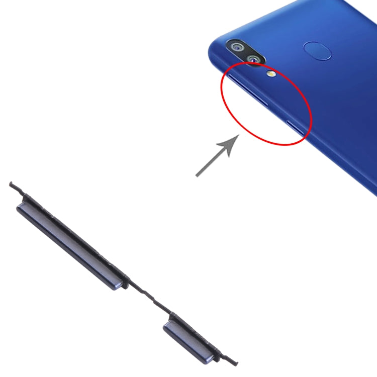 For Samsung Galaxy M30 SM-M305 10pcs Power Button + Volume Control Button(Black) - free shipping - PMc TechLife - Order now!