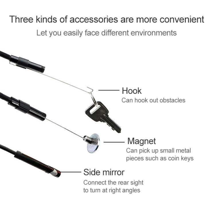 AN97 Waterproof Micro USB Endoscope Hard Tube Inspection Camera for Parts of OTG Function Android Mobile Phone, with 6 LEDs, Lens Diameter:7mm(Length: 5m) -  by PMC Jewellery | Online Shopping South Africa | PMC Jewellery | Buy Now Pay Later Mobicred