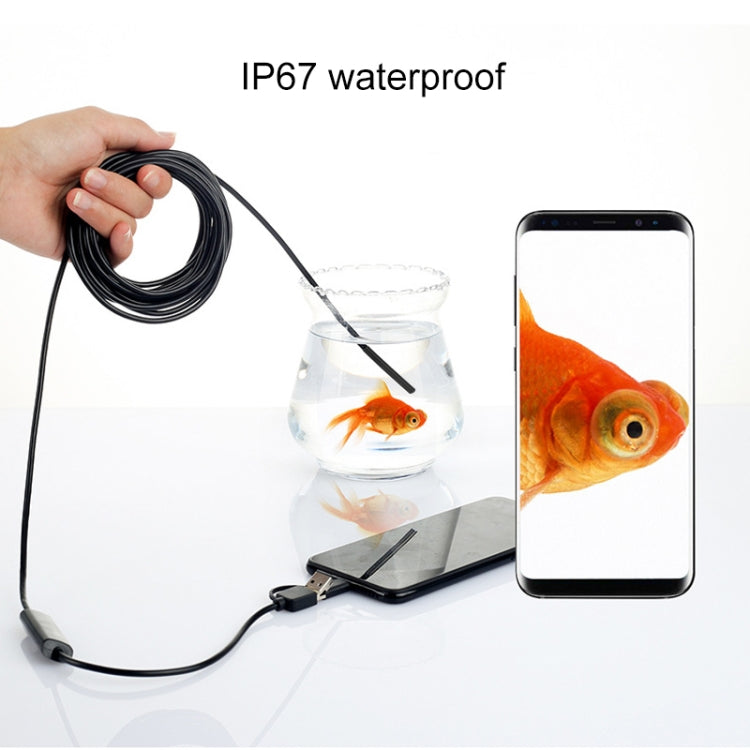 AN100 3 in 1 IP67 Waterproof USB-C / Type-C + Micro USB + USB HD Endoscope Snake Tube Inspection Camera for Parts of OTG Function Android Mobile Phone, with 6 LEDs, Lens Diameter:7mm(Length: 2m) -  by PMC Jewellery | Online Shopping South Africa | PMC Jewellery | Buy Now Pay Later Mobicred