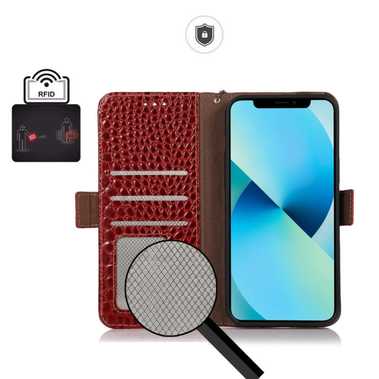 For Sony Xperia 5 V Crocodile Top Layer Cowhide Leather Phone Case(Red) - Sony Cases by PMC TechLife | Online Shopping South Africa | PMC TechLife | Buy Now Pay Later Mobicred