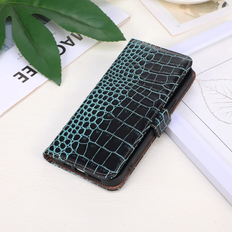 For Sony Xperia 5 VI Crocodile Top Layer Cowhide Leather Phone Case(Green) - Sony Cases by PMC TechLife | Online Shopping South Africa | PMC TechLife | Buy Now Pay Later Mobicred