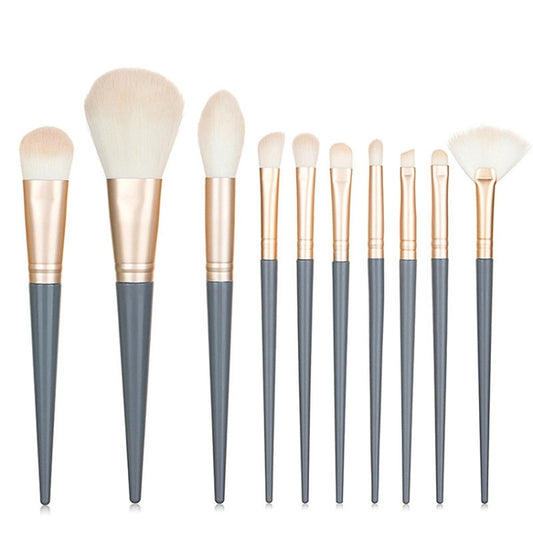 10pcs Beauty Brush Milk Blue Color Non-shedding Makeup Brush Set - Makeup Brushes by PMC Jewellery | Online Shopping South Africa | PMC Jewellery