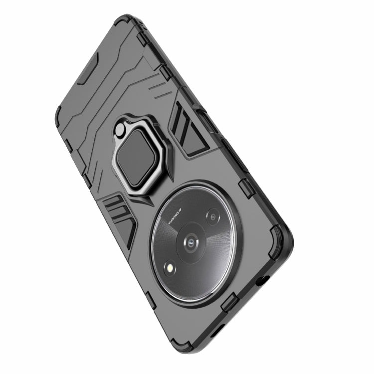For Xiaomi Redmi A3 4G Shockproof PC + TPU Holder Phone Case(Red) - Xiaomi Cases by PMC TechLife | Online Shopping South Africa | PMC TechLife | Buy Now Pay Later Mobicred