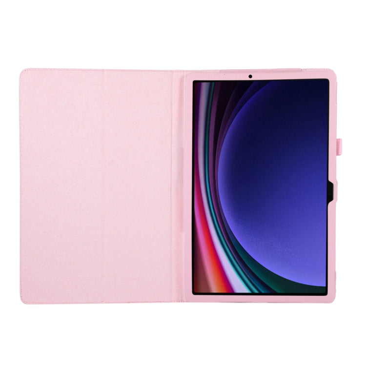 For Samsung Galaxy Tab S9+ / S10+ Litchi Texture Leather Tablet Case with Holder(Rose Red) - Other Galaxy Tab PC by PMC Jewellery | Online Shopping South Africa | PMC Jewellery | Buy Now Pay Later Mobicred