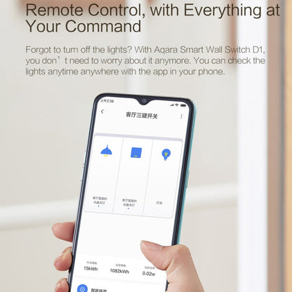 Original Xiaomi Youpin Aqara Smart Wall Switch D1, Single FireWire Three Button Version - Smart Switch by Xiaomi | Online Shopping South Africa | PMC Jewellery | Buy Now Pay Later Mobicred