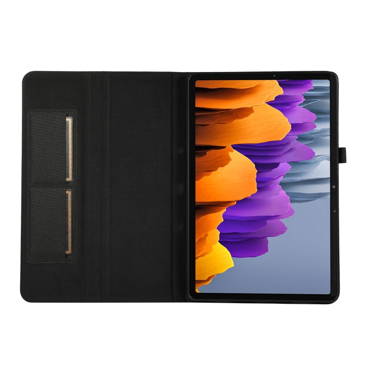 For Samsung Galaxy Tab S10 Ultra Horizontal Flip TPU + Fabric PU Leather Tablet Case(Black) - Tab S10 Ultra Cases by PMC Jewellery | Online Shopping South Africa | PMC Jewellery | Buy Now Pay Later Mobicred