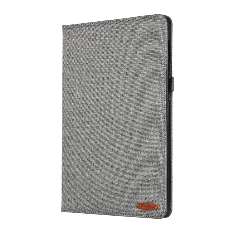 For Samsung Galaxy Tab S10 Ultra Horizontal Flip TPU + Fabric PU Leather Tablet Case(Grey) - Tab S10 Ultra Cases by PMC Jewellery | Online Shopping South Africa | PMC Jewellery | Buy Now Pay Later Mobicred