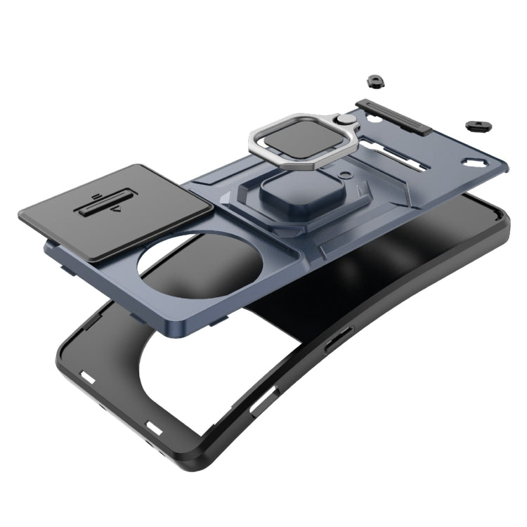 For OnePlus 11R 5G Sliding Camshield TPU + PC Shockproof Phone Case with Holder(Black) - OnePlus Cases by PMC TechLife | Online Shopping South Africa | PMC TechLife | Buy Now Pay Later Mobicred