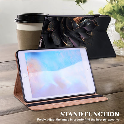 For iPad Air 11 2024 / Pro 11 2022 Crystal Texture Painted Leather Tablet Case(Purple Lotus) - iPad Pro 11 (2022/2021) Cases by PMC Jewellery | Online Shopping South Africa | PMC Jewellery | Buy Now Pay Later Mobicred