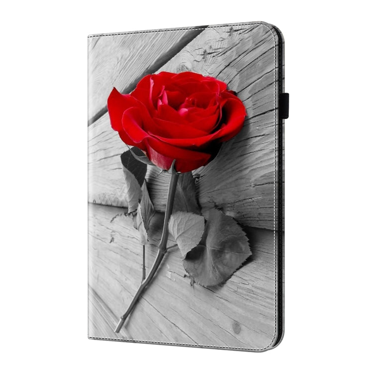For iPad Air 13 2024 / Pro 12.9 2022 Crystal Texture Painted Leather Tablet Case(Rose) - iPad Pro 12.9 (2022/2021) Cases by PMC TechLife | Online Shopping South Africa | PMC TechLife | Buy Now Pay Later Mobicred