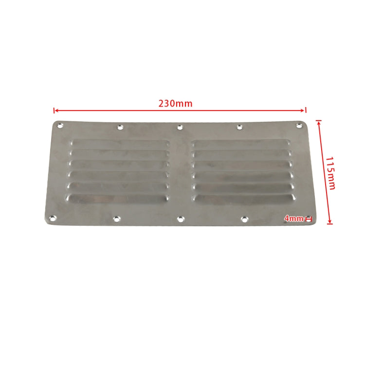 A8552 Yacht / RV 230x115mm Rectangular Vents(Silver) - Air Conditioning System by PMC Jewellery | Online Shopping South Africa | PMC Jewellery | Buy Now Pay Later Mobicred