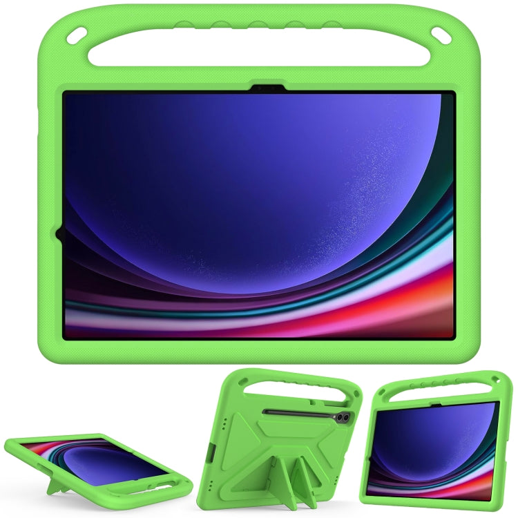 For Samsung Galaxy Tab S9+ Handle EVA Shockproof Tablet Case with Holder(Green) - Galaxy Tab S9+ Cases by PMC Jewellery | Online Shopping South Africa | PMC Jewellery | Buy Now Pay Later Mobicred