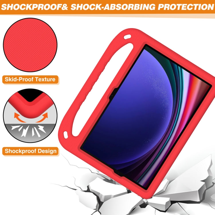 For Samsung Galaxy Tab S9 Handle EVA Shockproof Tablet Case with Holder(Red) - Galaxy Tab S9 Cases by PMC Jewellery | Online Shopping South Africa | PMC Jewellery | Buy Now Pay Later Mobicred